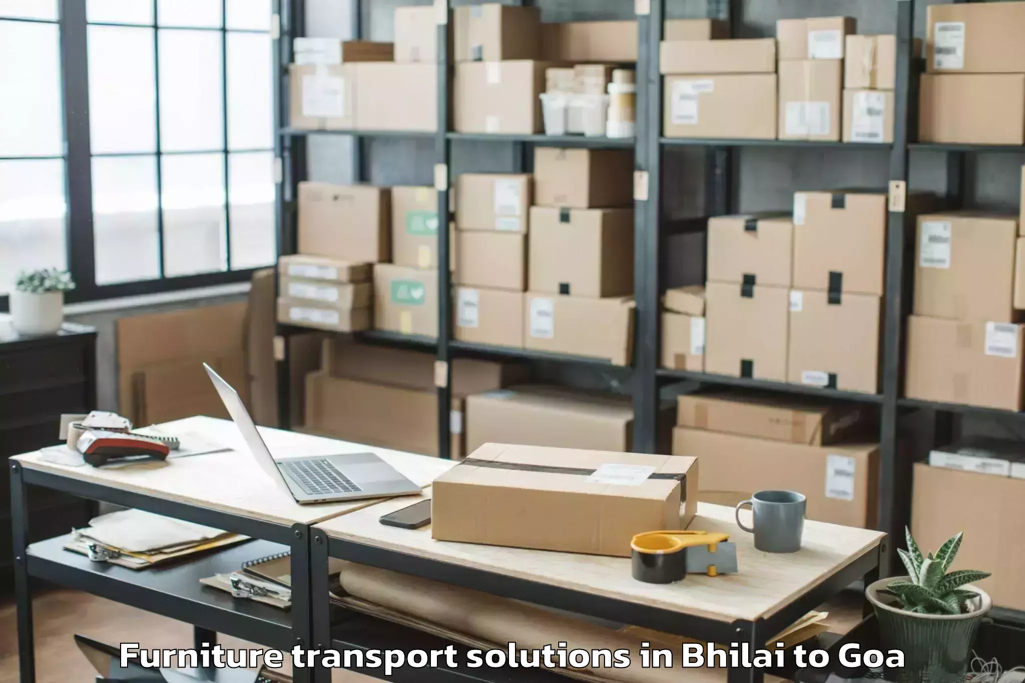 Professional Bhilai to Dabolim Furniture Transport Solutions